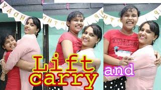 #Lift and carry funny challenge #mom vs daughter #viral #funny@poojabsaha6926