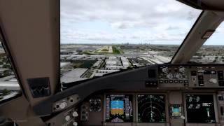 Prepar3D V3.2 - PMDG Boeing 777-300ER landing at KMIA