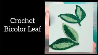 Crochet Leaves With Two Colors || Bicolor Crochet Leaves || Crochet Fall Decoration