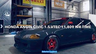 CSR2 Angel’s Civic 1.5 VTEC ,SHIFT/TUNE 11,809 WR TIME (Slow motion & Screenshots)