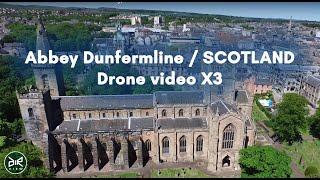 Drone Video. Dunfermline Abbey, Scotland.