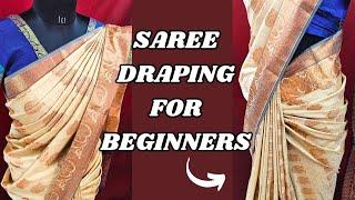 HOW TO SAREE DRAPINGFOR BEGINNERS with NEW TECHNIQUES  #trending #tutorial@SSBridalStudio#viral