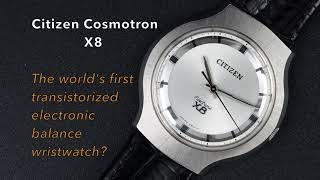 Citizen Cosmotron X8:  World's first transistorized electronic balance wristwatch?