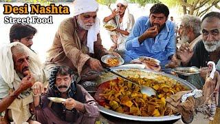 Only 10/-Rs me Unseen Special Desi Nashta | Punjabi Street Food Pakistan  | Ojri Recipe