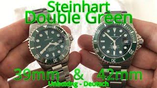 Unboxing - Steinhart OCEAN One Double GREEN Keramik premium - 39mm & 42mm - Hulk