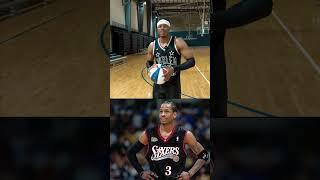 JET is recreating one of his favorite @NBA shots/moments by the @sixers #alleniverson  #nba