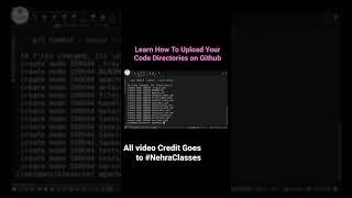 Nehar Classes (Learn Code Directories On Github) Vikas Nehra Fan Club #shorts