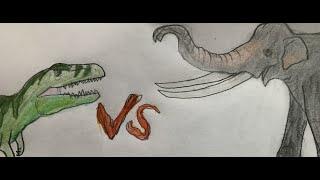 Palaeoloxodon Namadicus VS Random therapod | my first comic