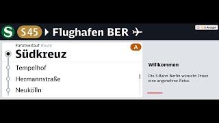 Deutsche Bahn Ansagen | S45 Berlin Südkreuz - Flughafen BER | S-Bahn Berlin | BoJa Ansagen