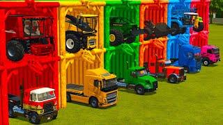 TRANSPORTING COMBINE HARVESTERS, SKIDDERS, SPRAYERS & WHEEL LOADER WITH TRUCKS! Farming Simulator 25