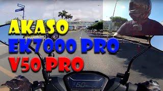 AKASO EK7000 PRO & V50pro - DUAL CAM MOTOVLOG