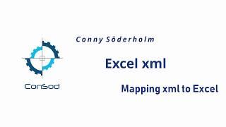 Mapping and importing/exporting an XML schema with Excel.