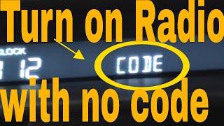 Acura TL Radio Code Instructions