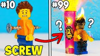 100 Ways To DESTROY a LEGO Minifigure