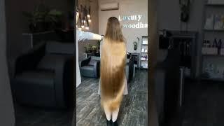 Rapunzel cut her long blond hair (Self hair cut)