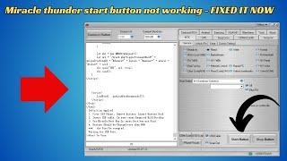 Miracle thunder start button not working - FIXED IT NOW