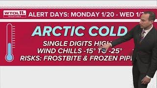 Temps in 20s Thursday night; ALERT DAYS next week for arctic cold | WTOL 11 Weather - Jan. 16