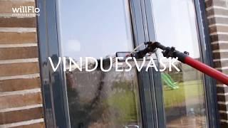 Vinduesvask med et vaskeanlæg - willFlo Vinduespolering