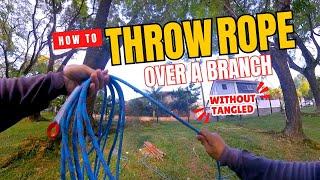 Effortlessly Throw a Rope Over a Branch - No Tangles!