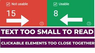 How to Fix Text Too Small To Read or Clickable Elements Too Close Together Mobile Usability