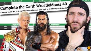 Complete the WWE Match Card