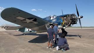 SB2C Helldiver First Start after Engine Replacement