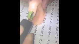 how to do Nail art using French sticker . #nailart5