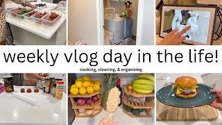 WEEKLY VLOG DAY IN THE LIFE VLOG // COOKING, CLEANING & ORGANIZING [pexar] // Jessica Tull