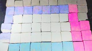 #gymchalkasmr #chalk Gym Chalk asmr Mass crush | Plain white Chalk with colored , Reformed Blocks