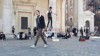 A street Performer | Juggling knives & Fire stick | London