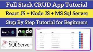 CRUD Operation in react , node js and sql server