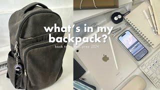 what’s in my backpack // my essentials and stationery  preparing for back to school 2024