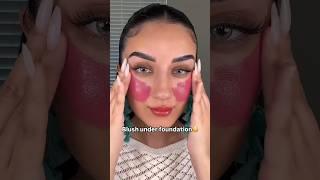 Blush Under Foundation Blush Hack #trending #makeuptutoria#shortvideo#shortsfeed#shorts#