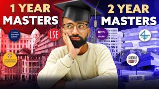 Study Abroad 2025 Guide | 1 Year vs 2 Year Masters | Top Colleges, Job Opportunities, Cost & ROI