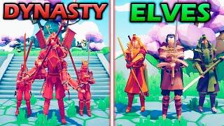 EMPEROR DYNASTY vs FOREST ELVES - Totally Accurate Battle Simulator | TABS