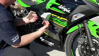 2018 Kawasaki Ninja 400 KRT Blackout Fairing Decal Installation