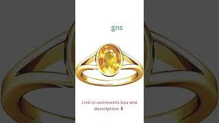 Yellow Sapphire Pukhraj Ring Design #2023 #YellowSapphireRing #GemstoneRingshorts #short #ytshorts