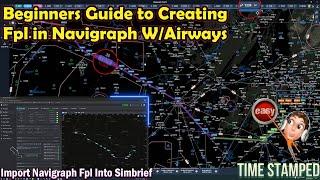 EASY Navigraph Flight plan W/*Airways* - Import into Simbrief generate flight & dwnload in plane