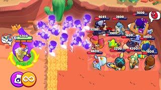 INFINITE SUPERS HYPERCHARGE vs ALL NOOBS LEGENDARY  Brawl Stars 2024 Funny Moments, Fails ep.1398