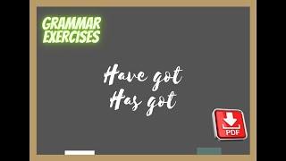 Have got/ Has got | Grammar Exercises #gramer #egzersiz #ingilizce