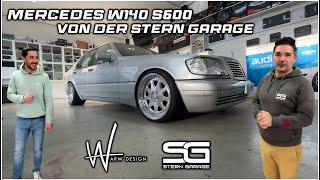 Stern Garage vertraut auf uns: Mercedes W140 S600 mit ultimativem Hifi-System