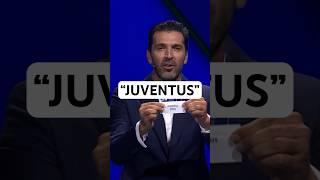 Buffon loved drawing Juventus from the pot.  #UCLDraw #football #soccer #juventus #buffon