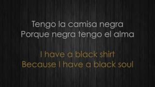 Juanes - La camisa negra/The Black Shirt (Letra española e inglesa/Spanish & English Lyrics)