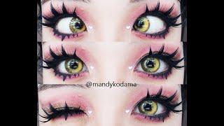 SHOWCASE: Circle Lenses - Sweety Anime Tear Yellow (Uniqso) on dark eyes