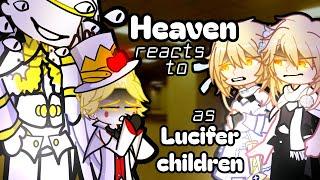 Hazbin Hotel Heaven reacts to Lumine and Aesther as Lucifer CHILDREN / Genshin Impact 4.7 cutscene