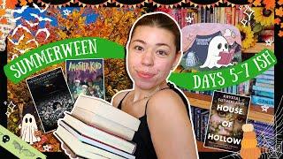 COZY READING VLOG spooky horror books, fall baking & cozy autumnal vibes #SUMMERWEEN days 5-7ish