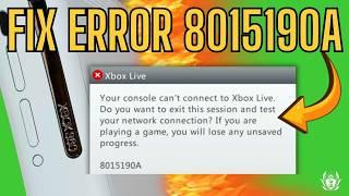 SIMPLE Fix Xbox Live Sign In Error on the Xbox 360 (Error 8015190A)