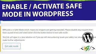 How to Enable Safe Mode in WPCode Plugin in WordPress