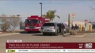 Two people dead after mid-air plane crash at southern Arizona airport