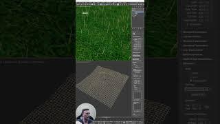 Как сделать симуляцию травы и ветра за 1 минуту в 3D Max #3dsmax #3dmax #3dmodeling #tutorial3d #3d